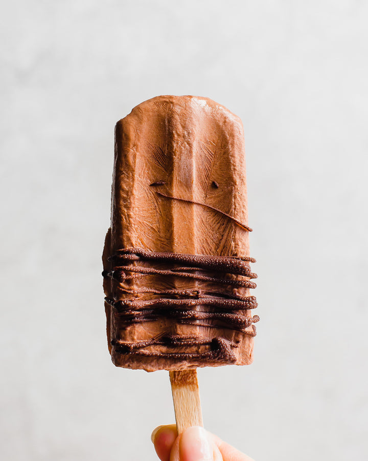Fudgy Collagen-Boosting Protein Popsicles