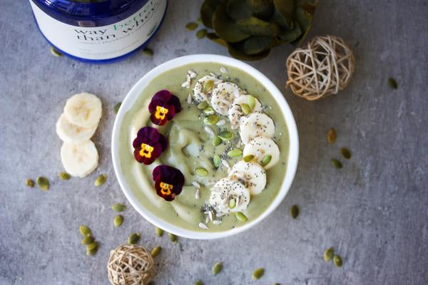 Thick & Creamy Vanilla Matcha Smoothie Bowl