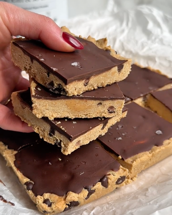 Chocolate Chip Protein Cookie Dough Bars