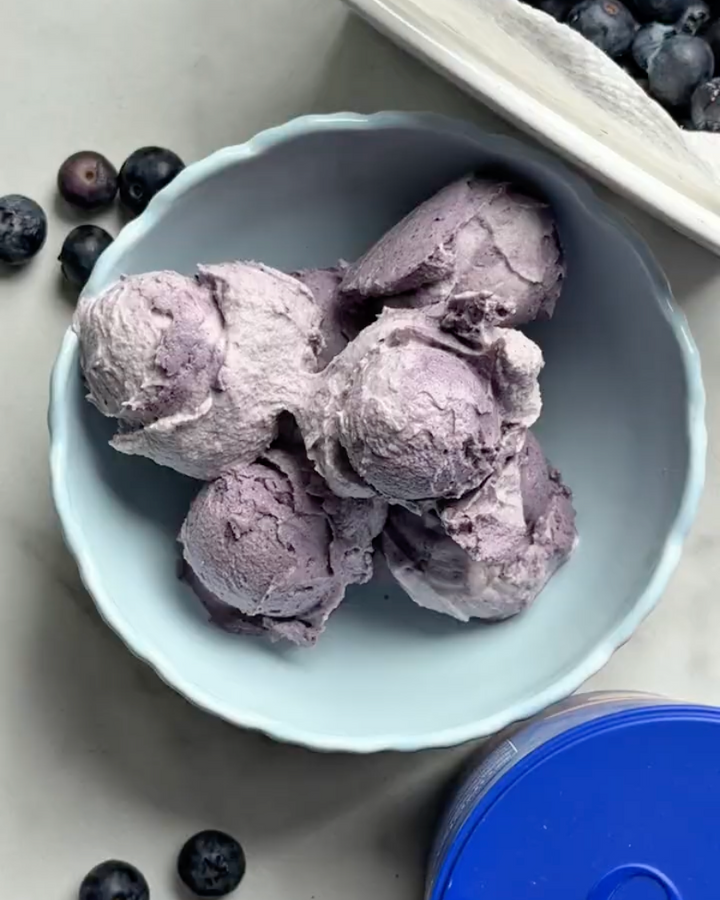 Blueberry Creatine Protein Ice Cream