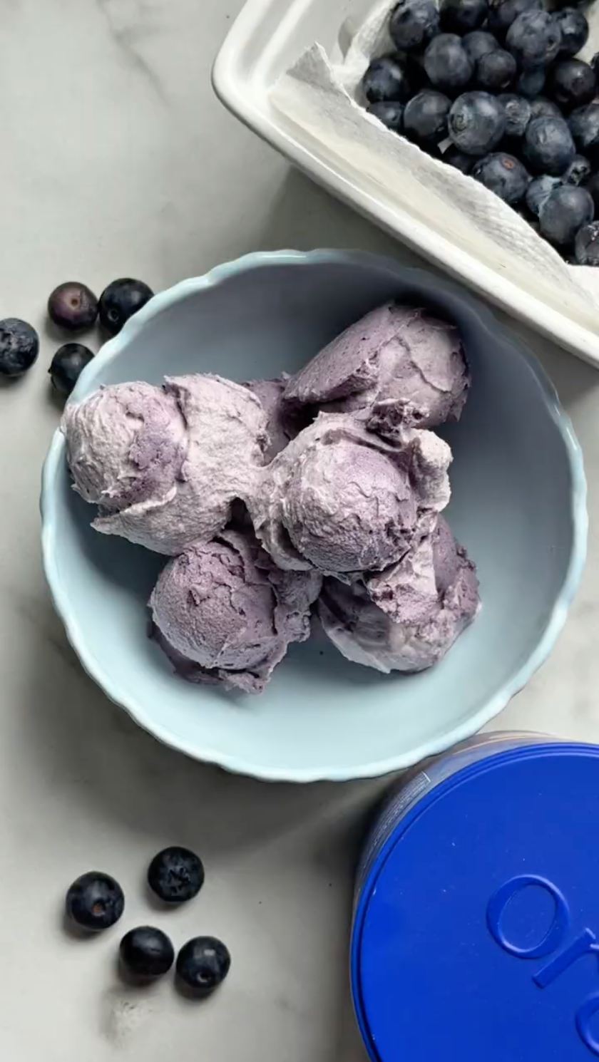 Blueberry Creatine Protein Ice Cream