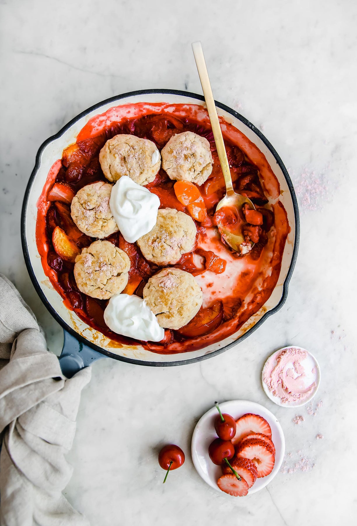 Summer Fruit Cobbler with Protein and Probiotics