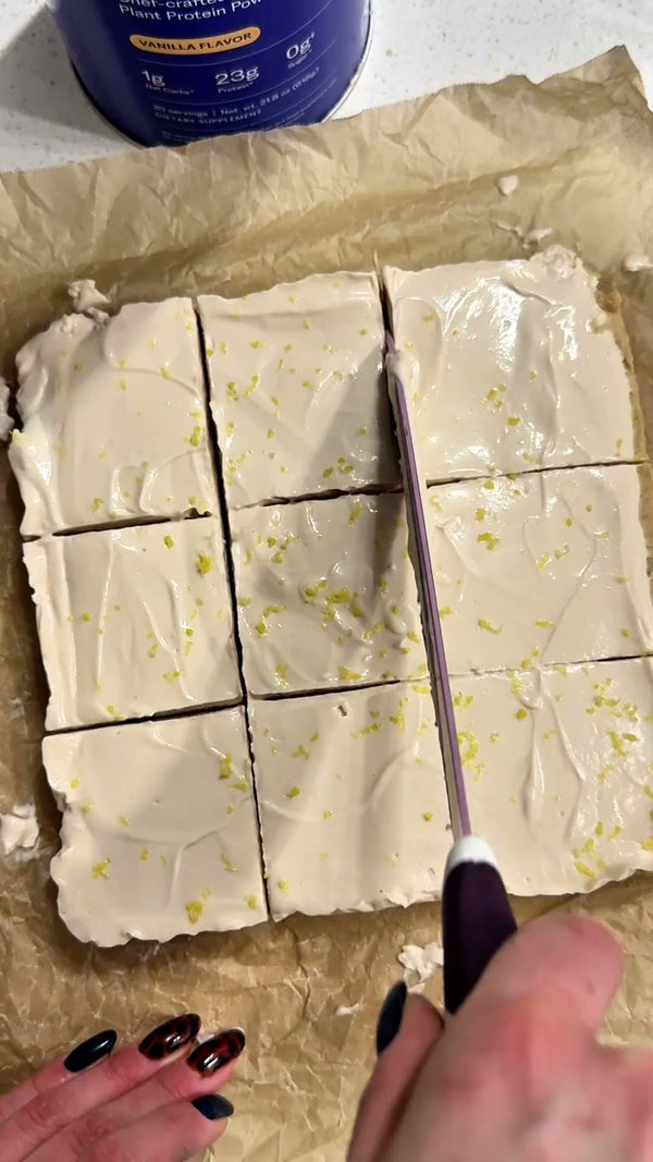 No-Bake Lemon Protein Yogurt Bars