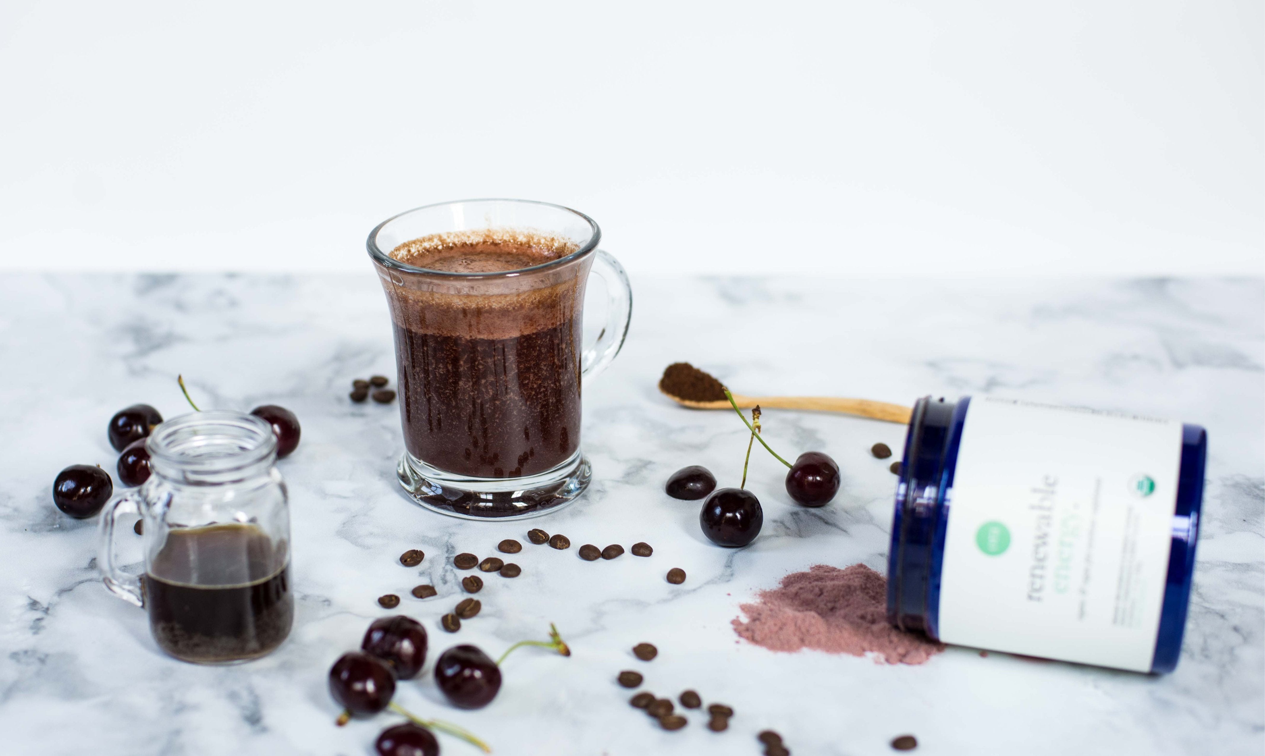 View of Cherry Cold Brew Smoothie