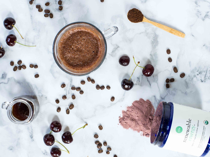 Image showcasing Cherry Cold Brew Smoothie