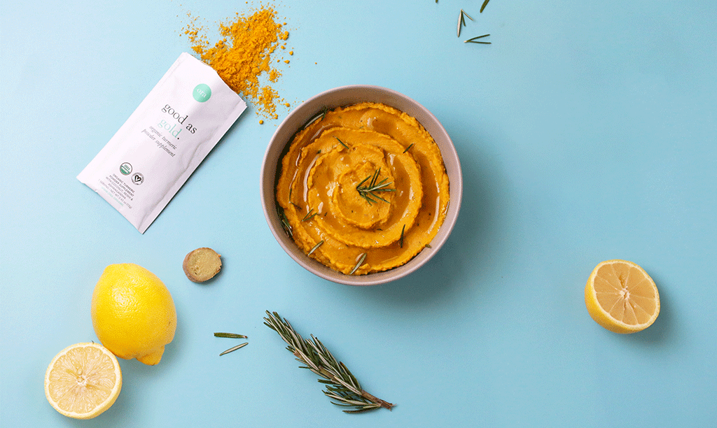 Golden Turmeric Rosemary Pumpkin Hummus