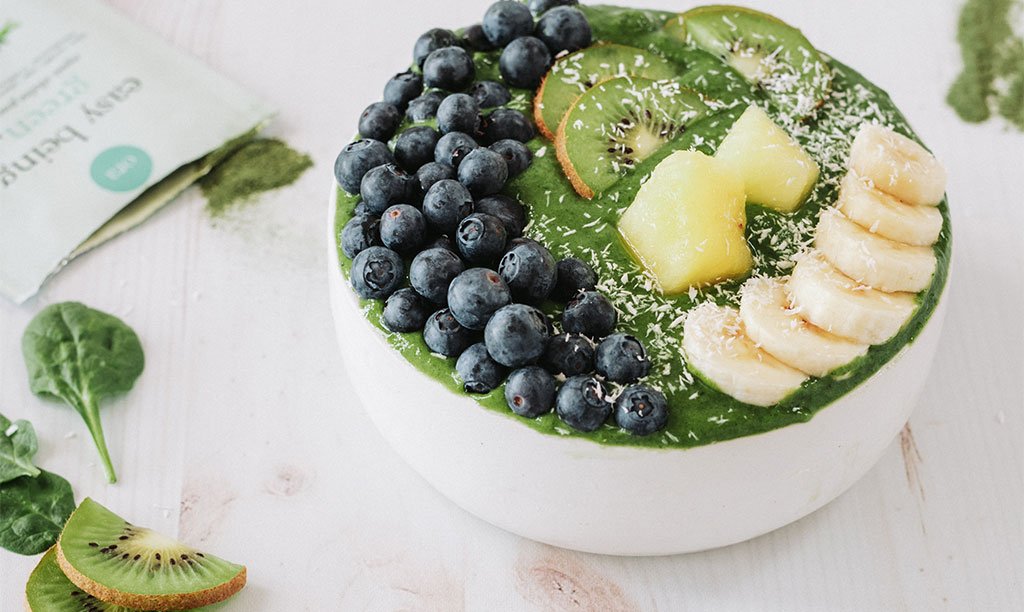 Adaptogenic Tropical Green Smoothie Bowl