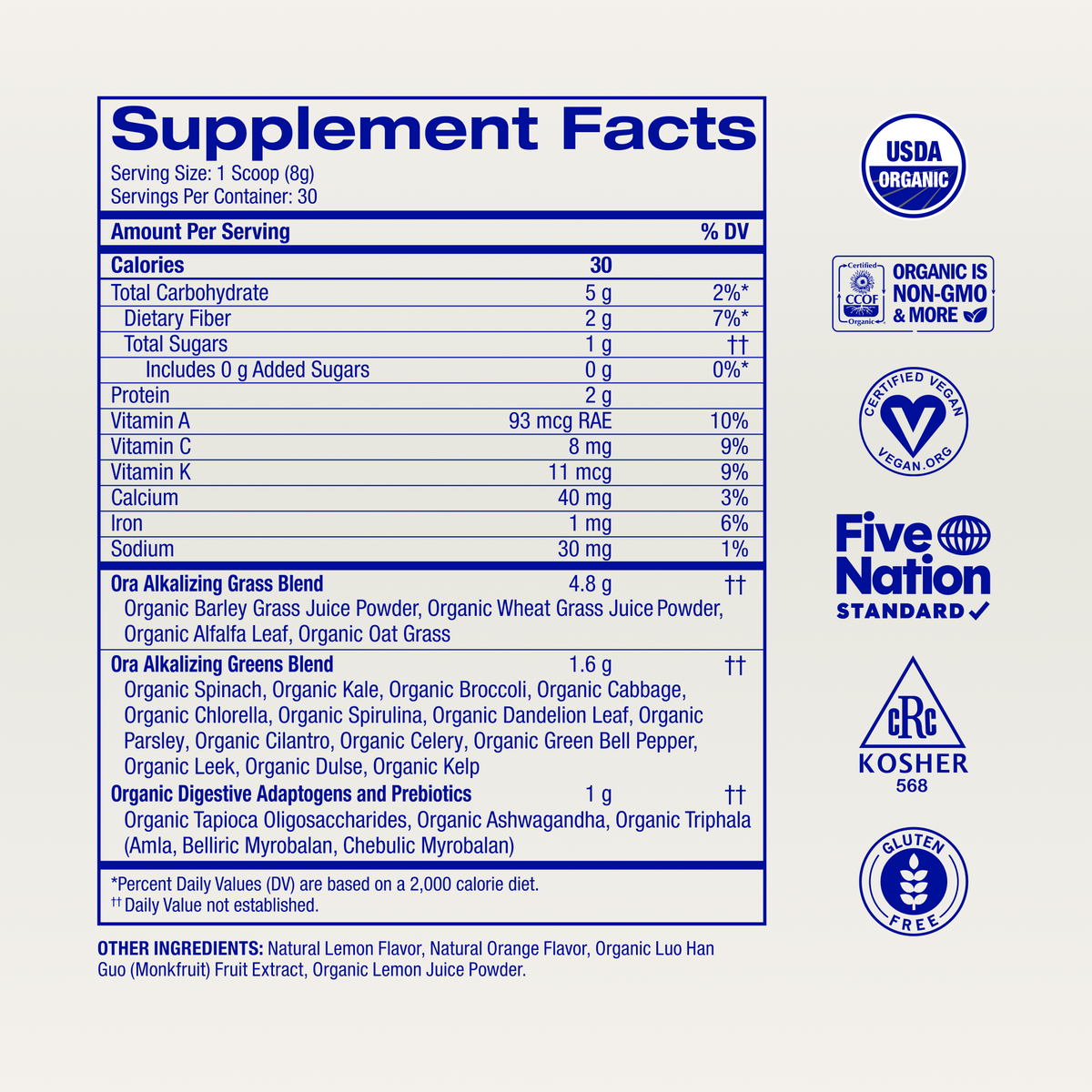 Hormonal Balance & Support Capsules supplement facts