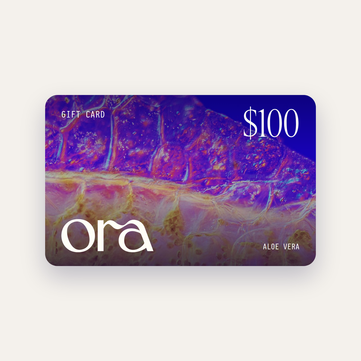 Ora $100 digital gift card, aloe vera under the microscope