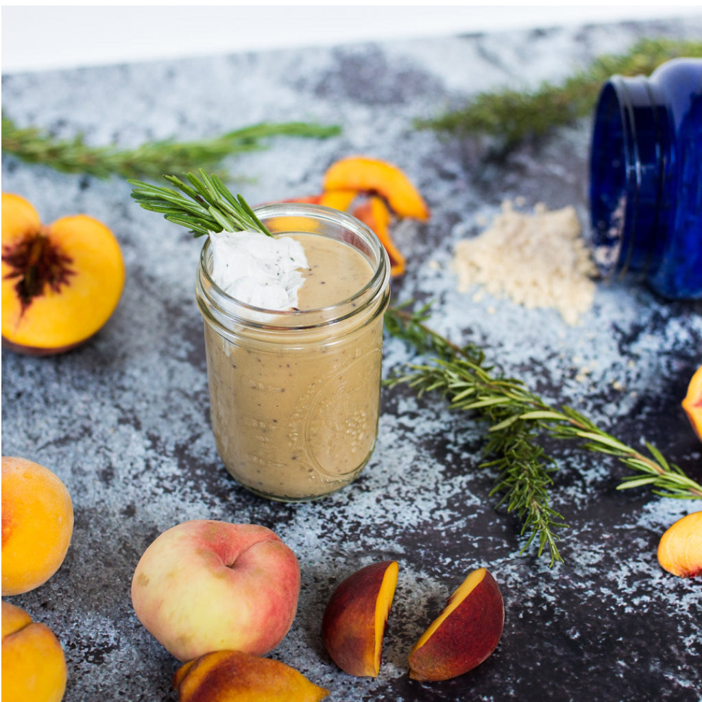 Easy Vegan Peaches & Cream Smoothie